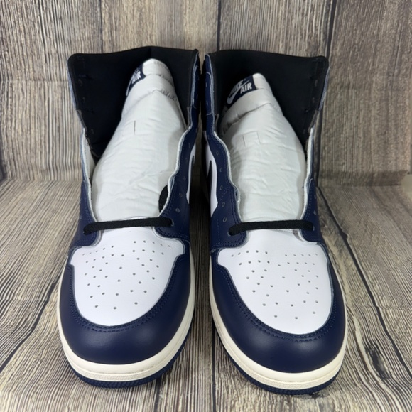 Nike Air Jordan 1 Retro High OG Midnight Navy Blue/White/Black Sz18 DZ5485-401 - Picture 4 of 8